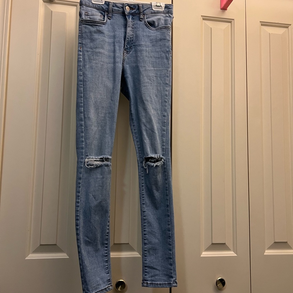 Forever 21 Light Blue High Waisted Jeans